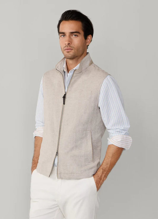 Cotton-Linen Textured Gilet