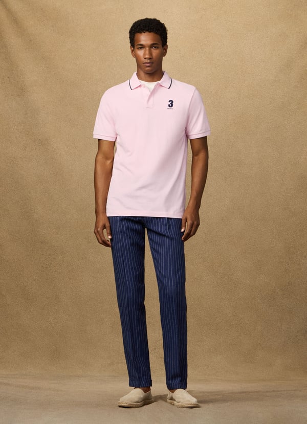 Classic Fit Short Sleeve Number Polo