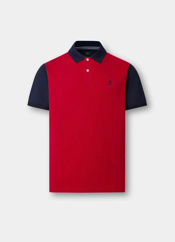 Classic Fit Short Sleeve Colour Block Polo