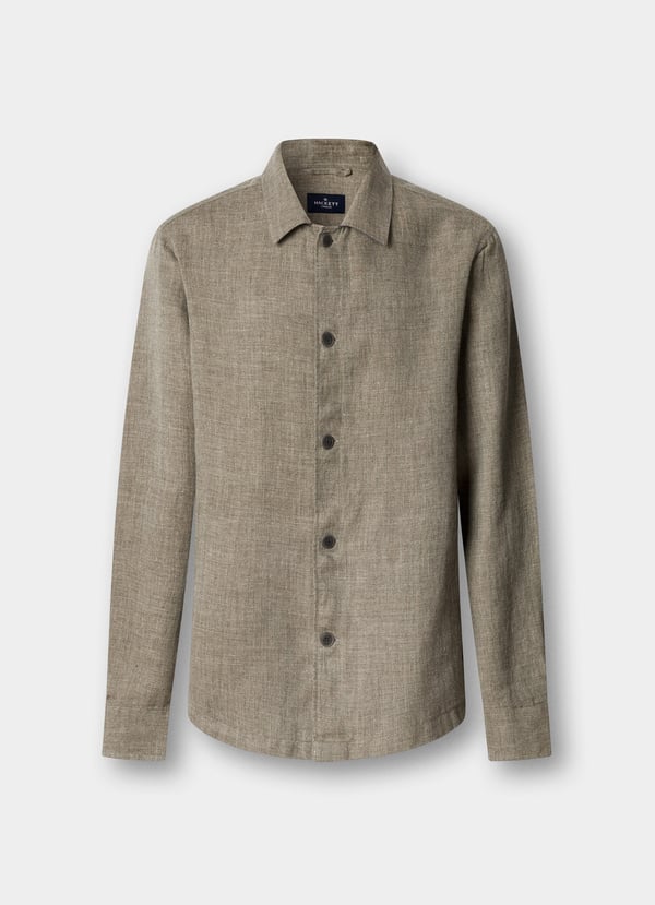 Linen Blouson Overshirt