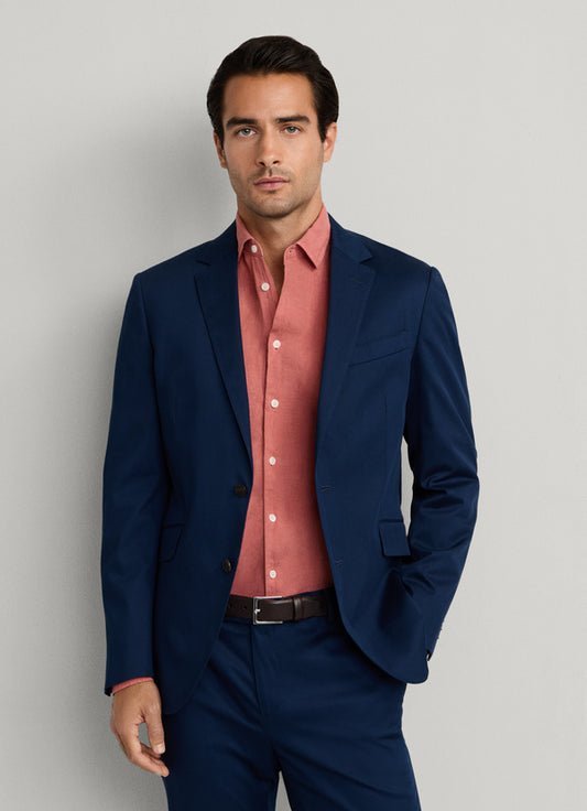Stretch Cotton Silk Blazer