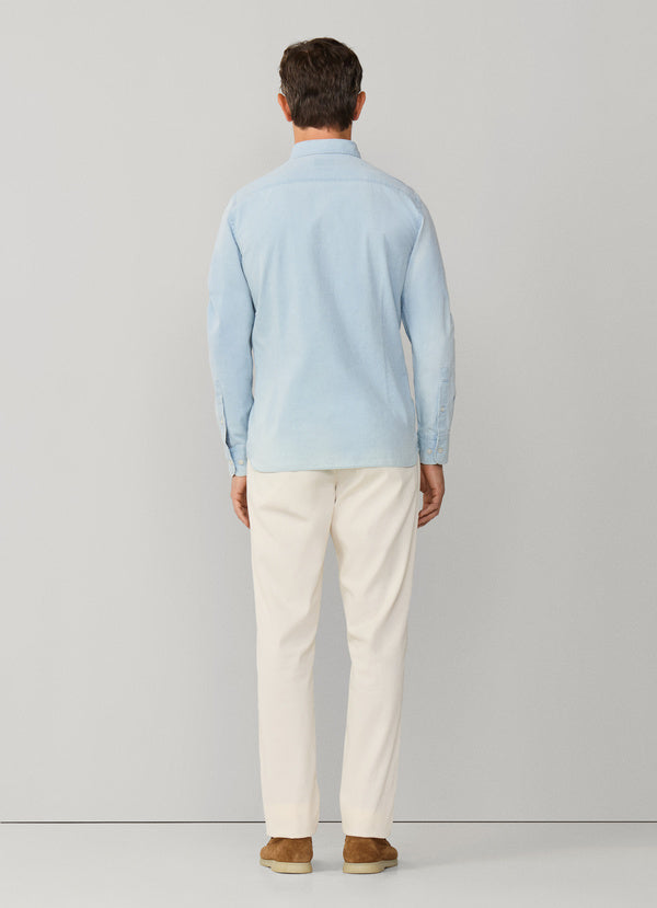 Tailored Fit Light Wasg Denim Shirt
