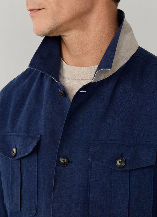 Linen Field Jacket Overshirt