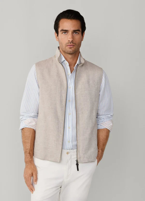 Cotton-Linen Textured Gilet