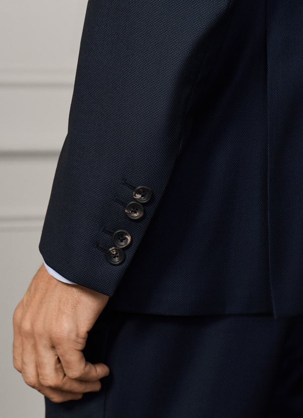 Wool Birdseye Suit - Woven In Italy