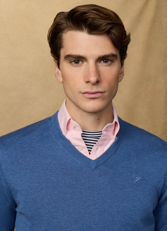 Cotton V-Neck Jumper