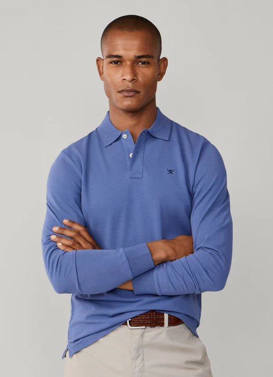 Slim Fit Long Sleeve Pique Polo