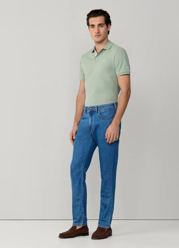 Classic Fit Cotton-Linen Blend Denim