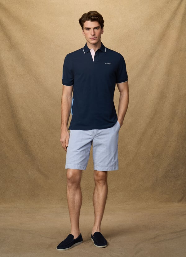 Classic Fit Short Sleeve Back Sash Polo