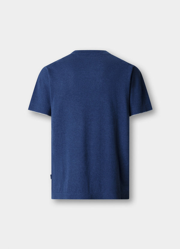 Cotton-Linen Knitted Short Sleeve T-Shirt
