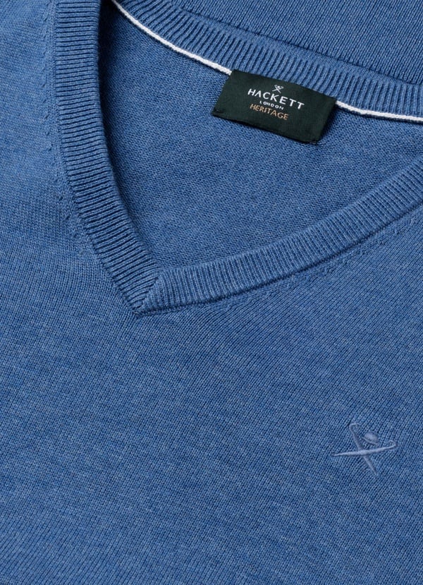 Cotton V-Neck Jumper