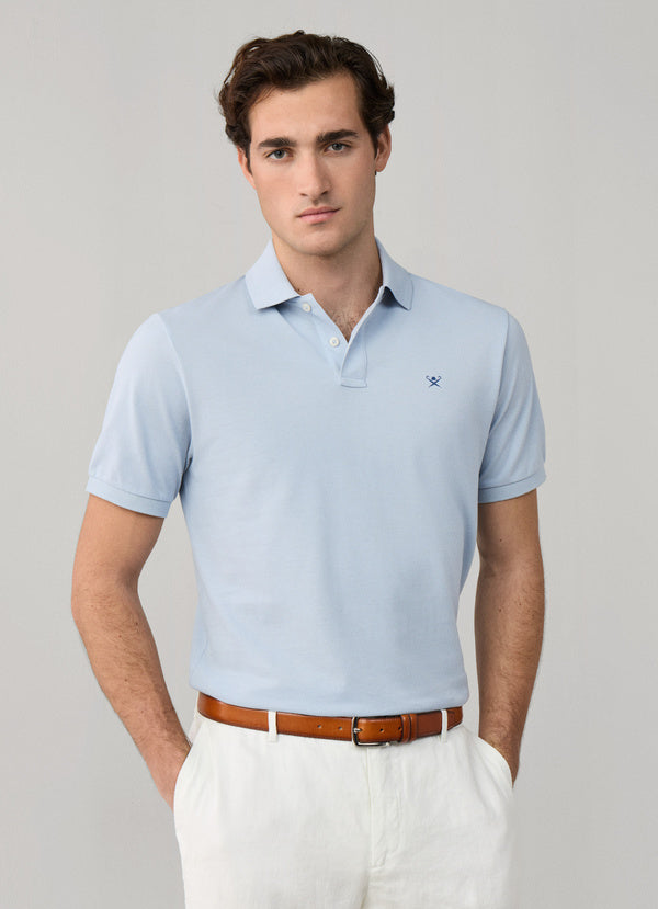 Classic Fit Short Sleeve Logo Pique Polo