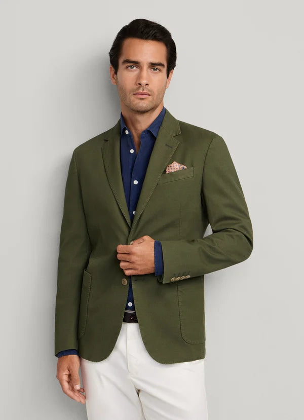 Stretch Cotton Garment Dyed Blazer