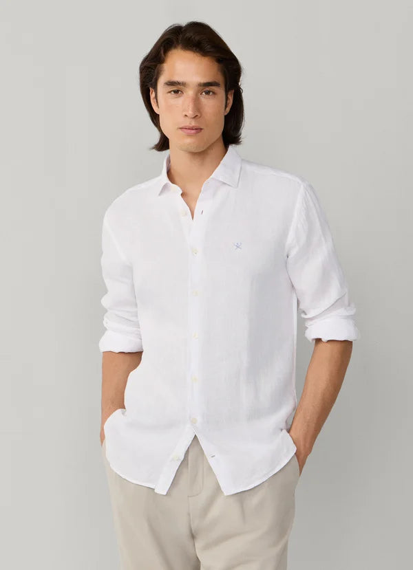 Tailored Fit Garment Dyed Linen Shirt