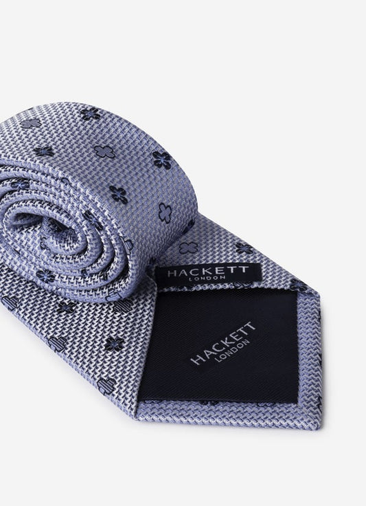 Geometric Flower Silk Tie