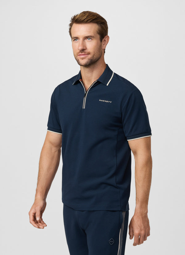 Classic Fit Short Sleeve City Zip Polo