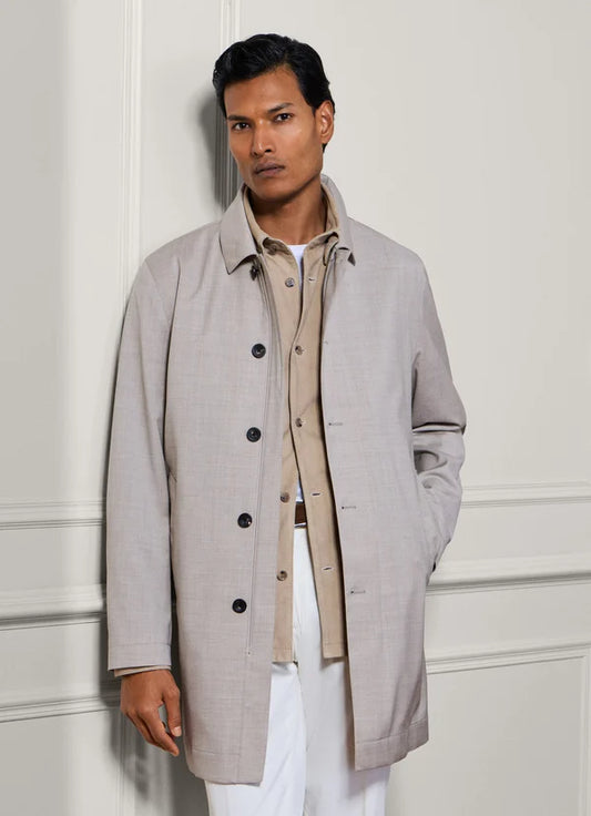 Water Repellant Mac - Woven In Italy