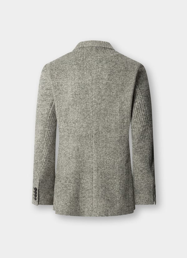 Cotton Glencheck Knit Blazer