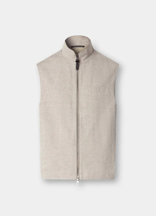 Cotton-Linen Textured Gilet