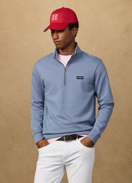 Branded Badge Quarter Zip Sweat
