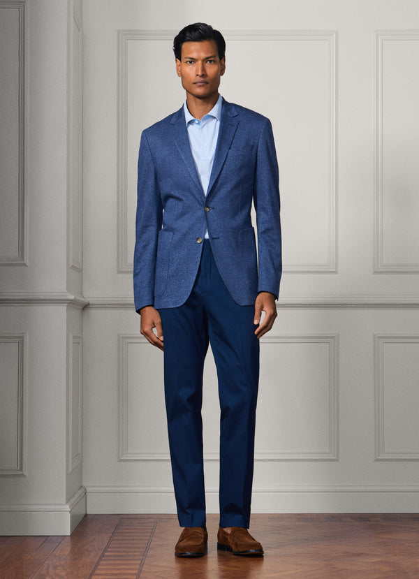 Cotton Knitted Glencheck Blazer