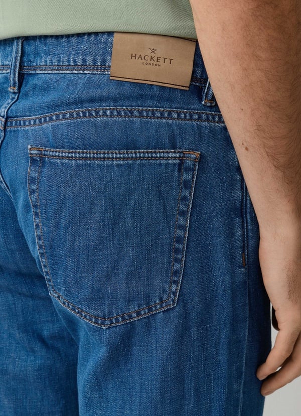 Classic Fit Cotton-Linen Blend Denim