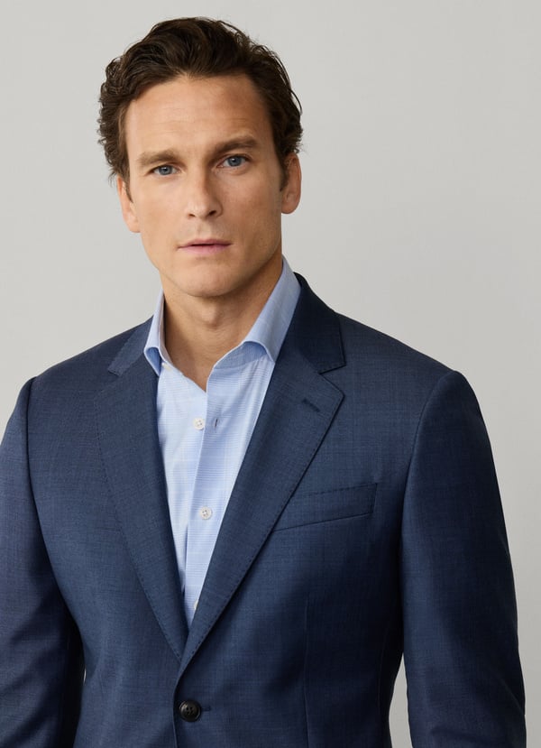 Wool Sharkskin Suit - Woven In Italy