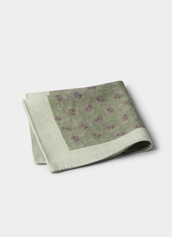 Paisley Wool Pocket Square