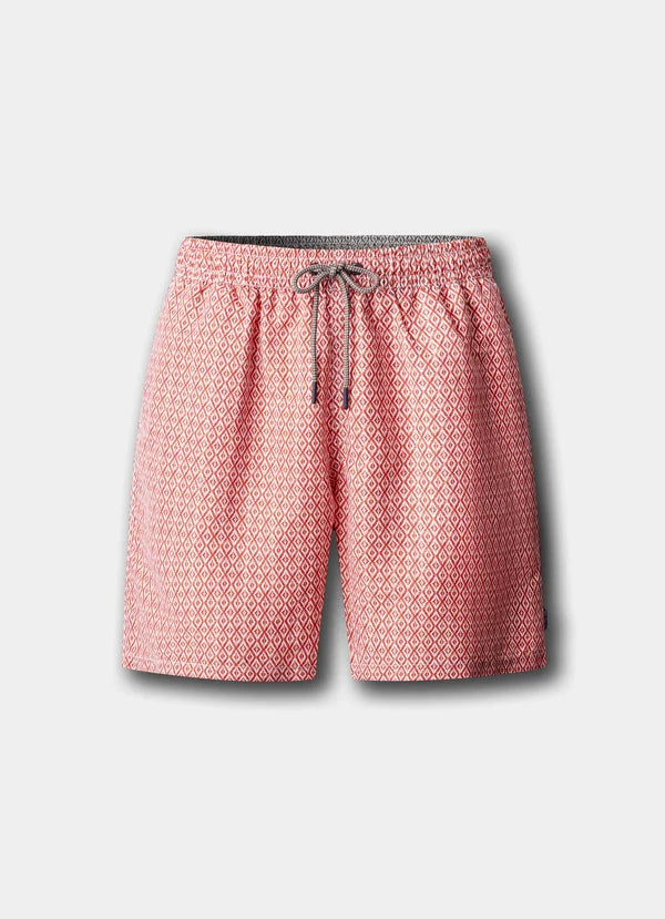 Diamond Print Swim Shorts