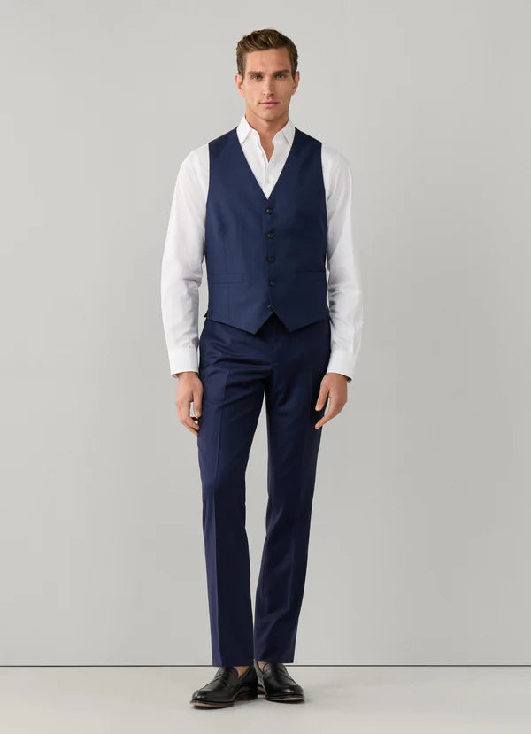 Wool Birdseye Waistcoat - Woven In Italy