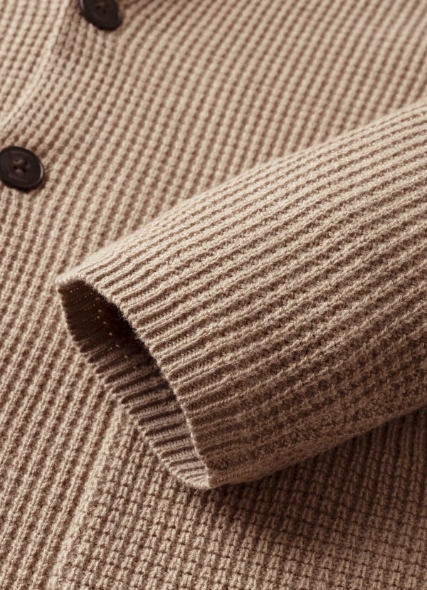 Wool Blend Knit Blazer