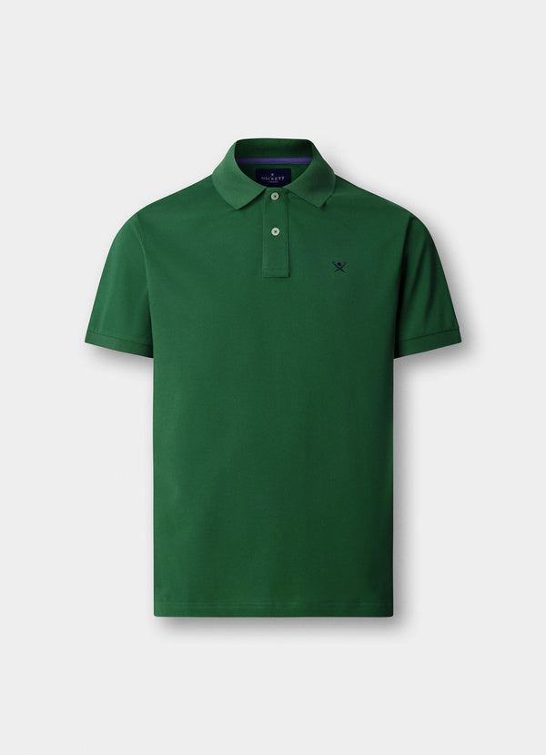 Slim Fit Short Sleeve Logo Pique Polo