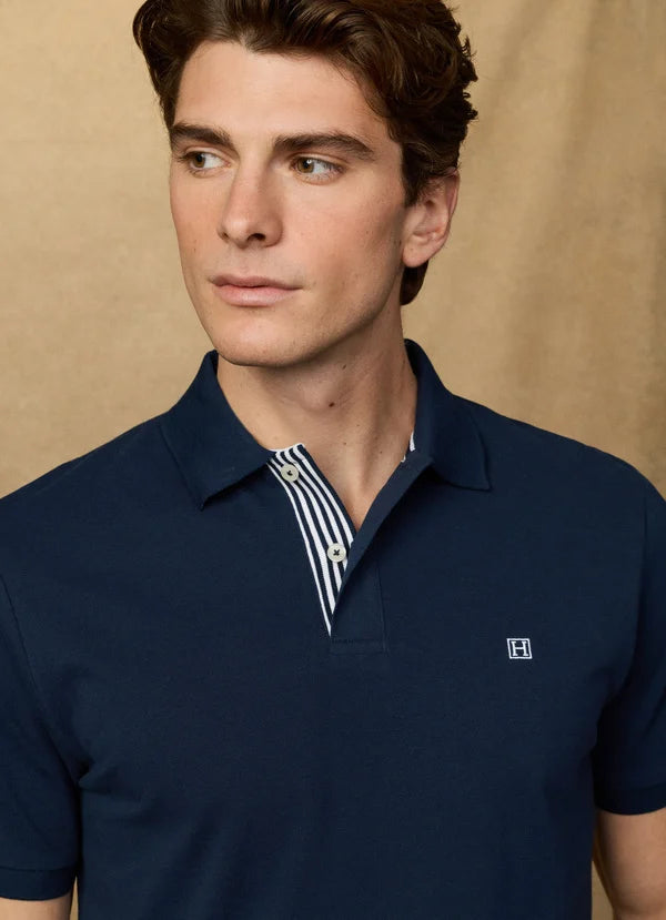 Classic Fit Short Sleeve Striped Trim Polo