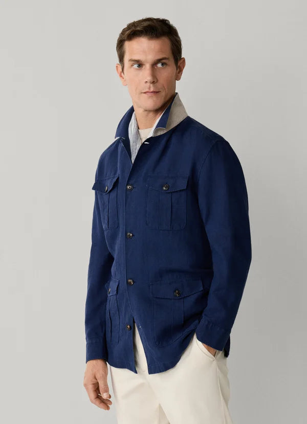 Linen Field Jacket Overshirt