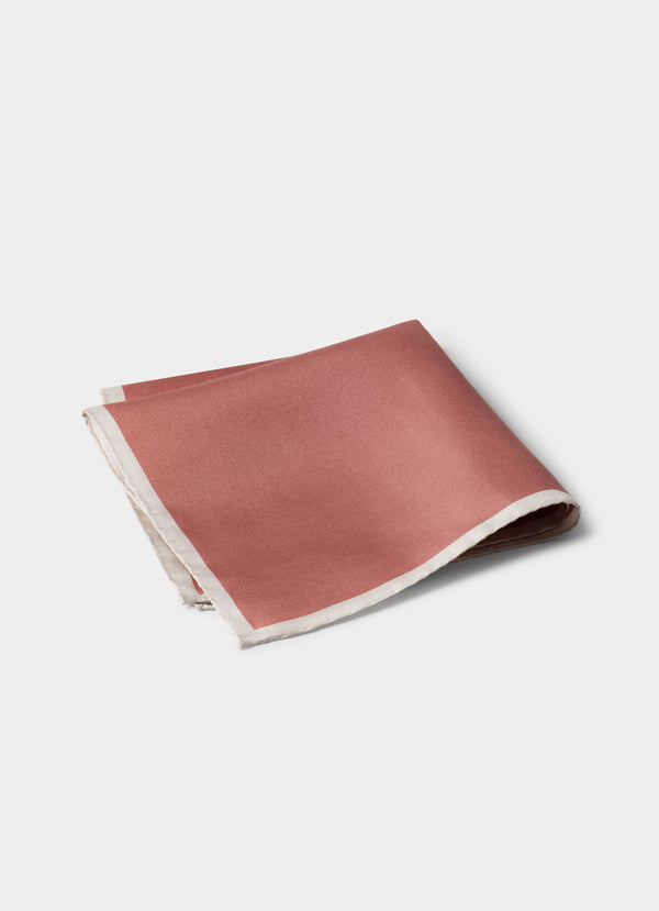 Solid Branded Silk Pocket Square