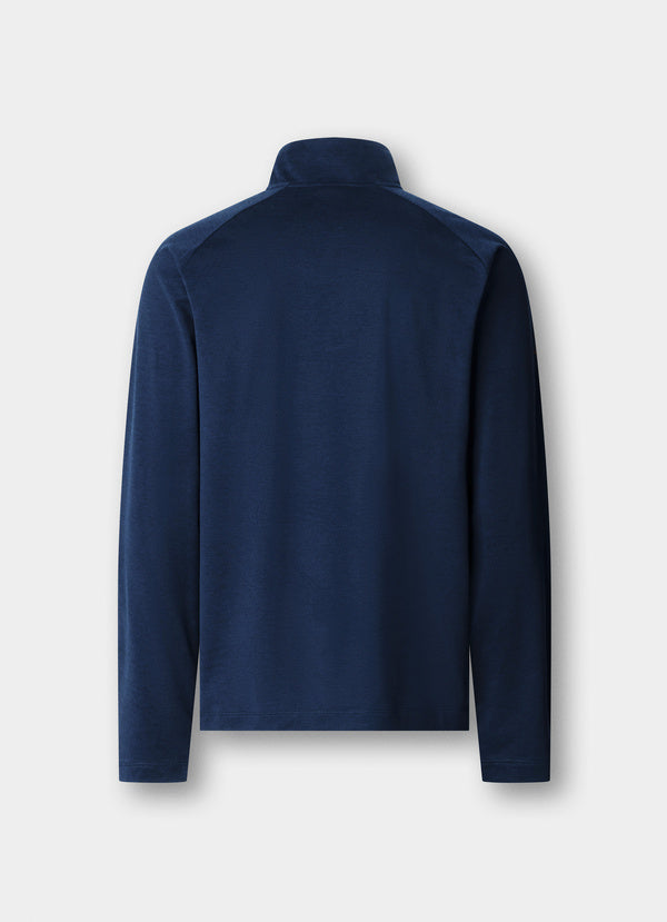 Slim Fit Long Sleeve Quarter Zip Polo