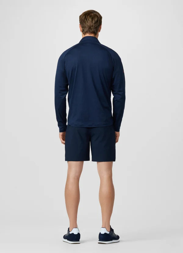 Slim Fit Long Sleeve Quarter Zip Polo