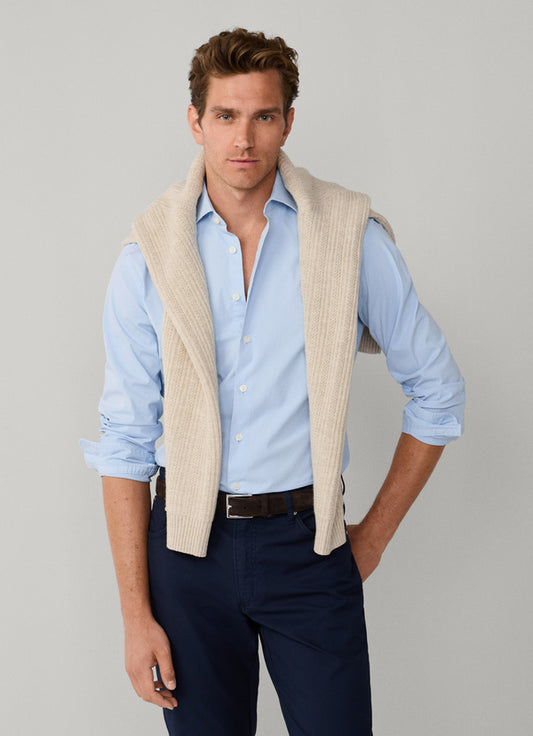 Tailored Fit Stretch Poplin Shirt