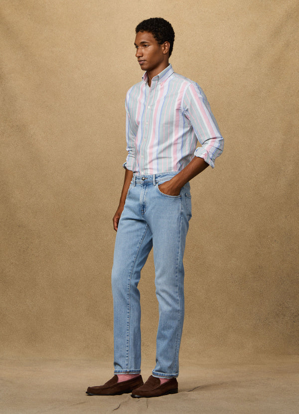 Branded Light Wash Denim