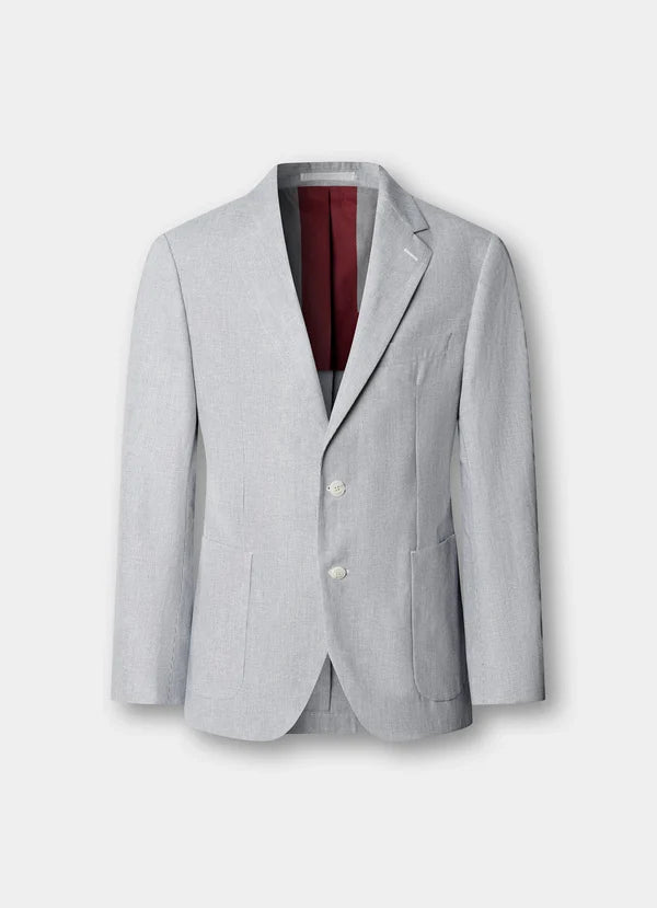 Classic Fit Cotton Linen Stripe Blazer