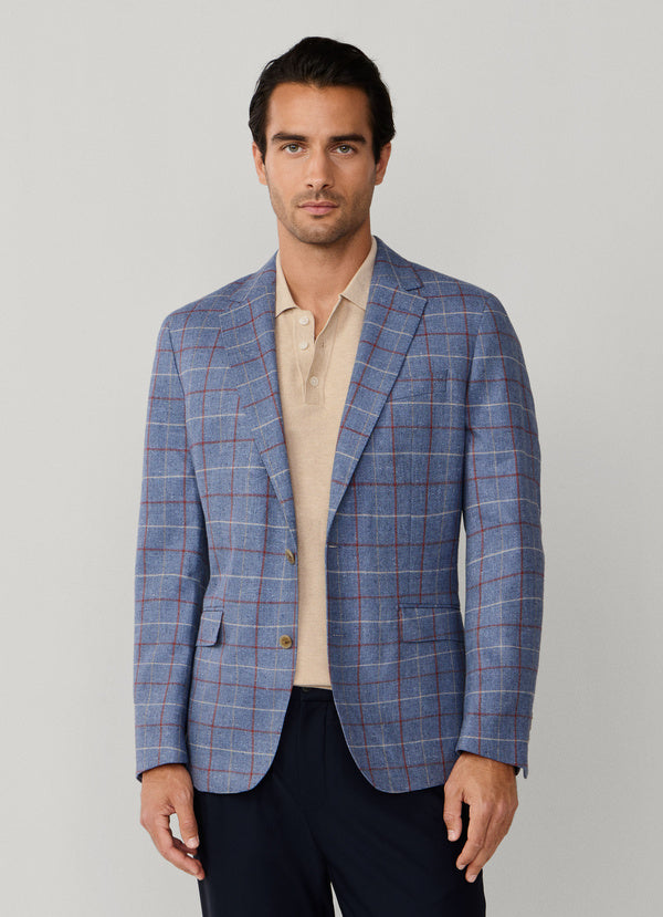 Silk-Wool Tattersall Blazer