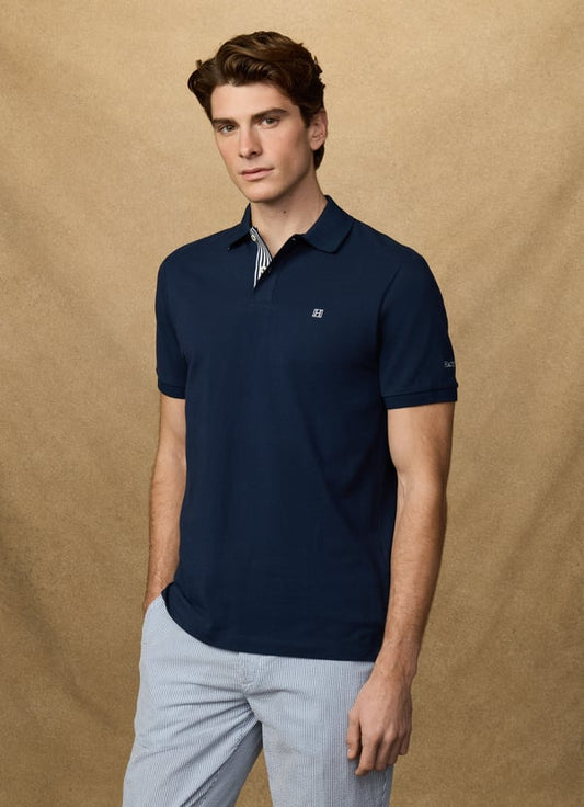 Classic Fit Short Sleeve Striped Trim Polo