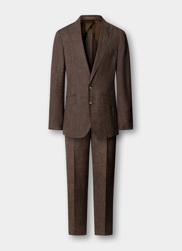Wool-Silk Prince Of Wales Suit - Woven In Italy