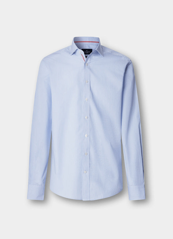 Tailored Fit Engineered Stripe Poplin Shirt