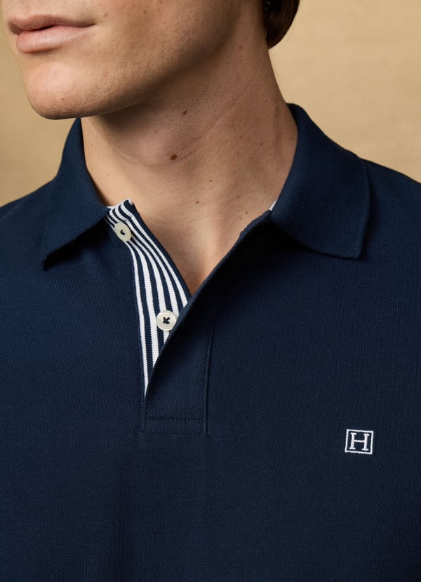 Classic Fit Short Sleeve Striped Trim Polo