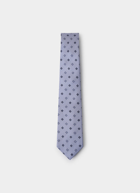 Geometric Flower Silk Tie