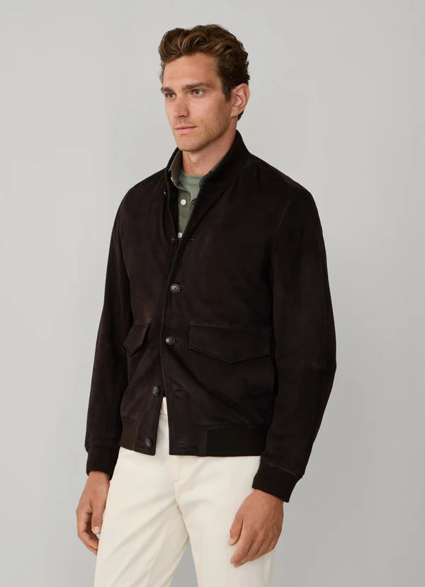 Suede Bomber Jacket