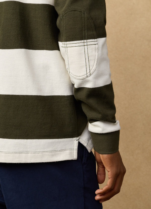 Classic Fit Long Sleeve Stripe Rugby