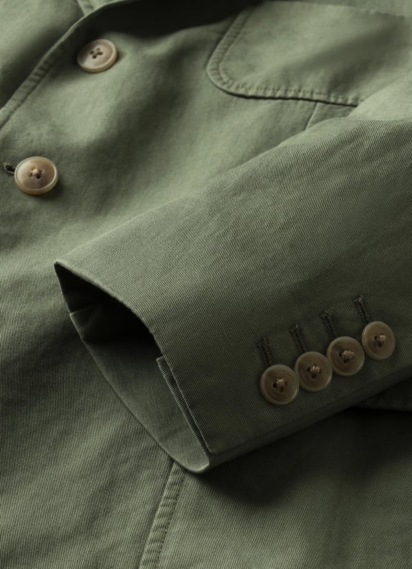Stretch Linen Blend Blazer - Woven In Italy