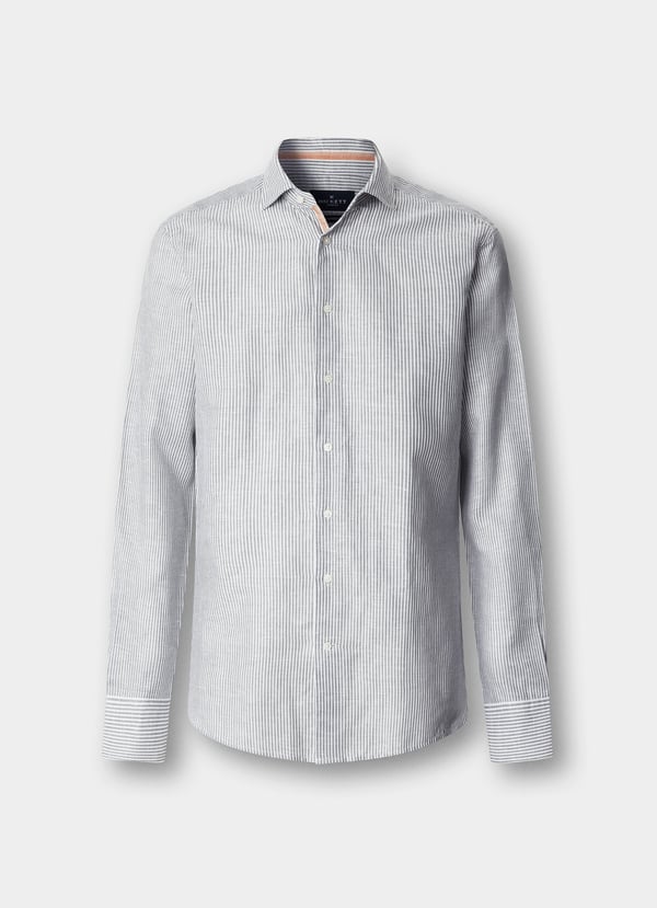 Tailored Fit Cotton-Linen Selvedge Shirt